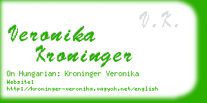 veronika kroninger business card